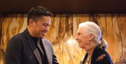 Dr. Jane Goodall with Bruce Poon Tip