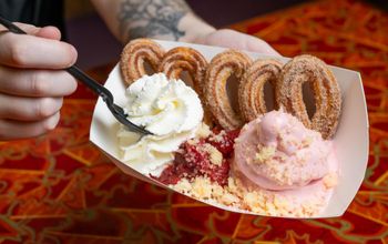 Churro Strawberry Shortcake Sundae at EPCOT Sunshine Seasons