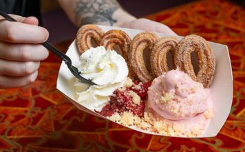 Churro Strawberry Shortcake Sundae at EPCOT Sunshine Seasons