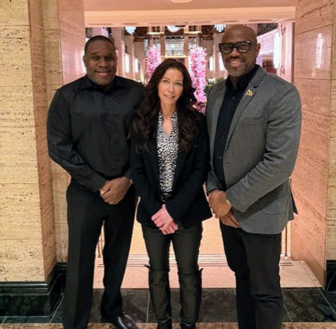 Louis Lewis, CEO, SLTA; Natasha Lair-McKenty, TravelPulse Canada; Dexter Percil - Head of Marketing, SLTA
