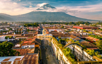 The town of Antigua, Guatemala.