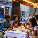 Group dining in Lisbon, Portugal