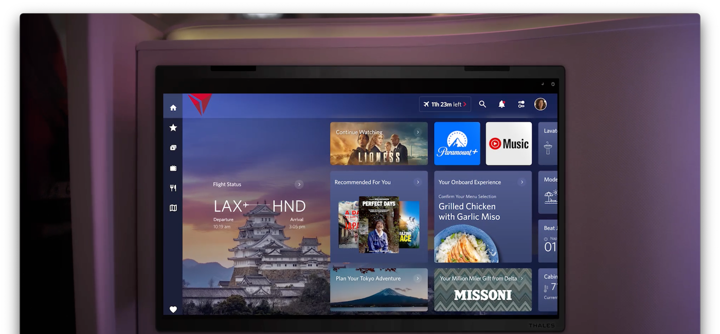 Image: Le nouveau service Delta Sync promet une expérience de divertissement plus personnalisée en vol (Source: Delta Air Lines)