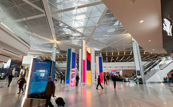 The secure area of Newark Liberty International Airport's new Terminal A.