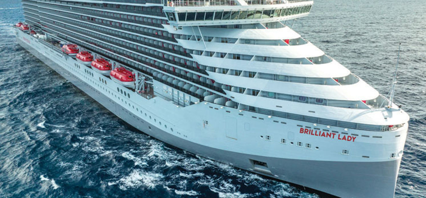 Image: Brilliant Lady was built with a modified layout that enables it to transit the Panama Canal. (Photo Credit: Virgin Voyages)
