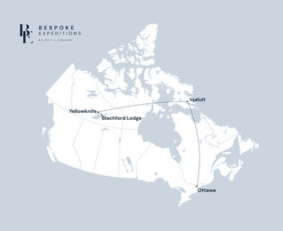 Northern Lights Odyssey Itinerary map