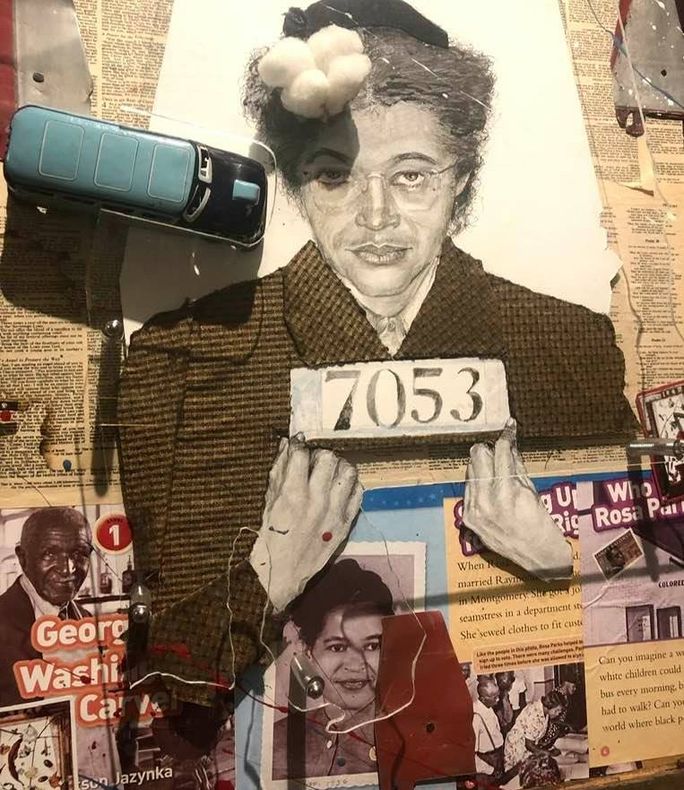 Rosa Parks collage at Rosa Parks Museum