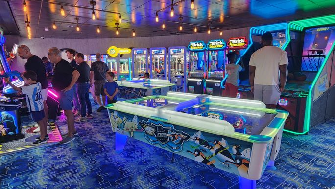 The Arcade aboard Utopia of the Seas. The Arcade aboard Utopia of the Seas.