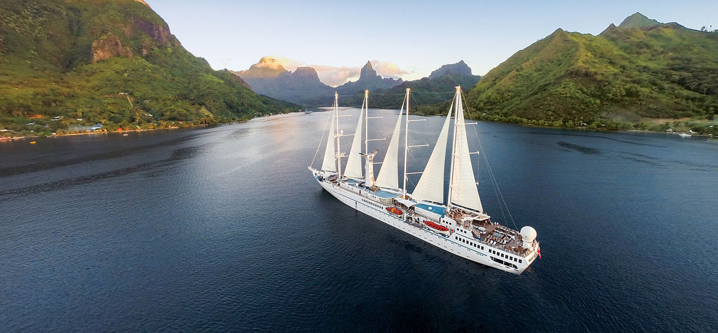 Image: Windstar Wind Spirit en Polynésie française (Source: Windstar Cruises Media License)