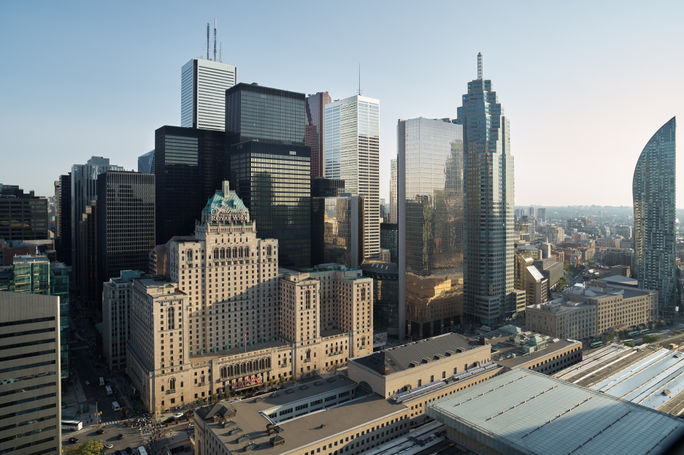 Fairmont Royal York and Toronto, Canada skyline