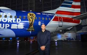 Thierry Henry celebrates American Airlines as the Official North American Airline Supplier of the FIFA World Cup 26™, in partnership with Qatar Airways, Global Airline of FIFA.