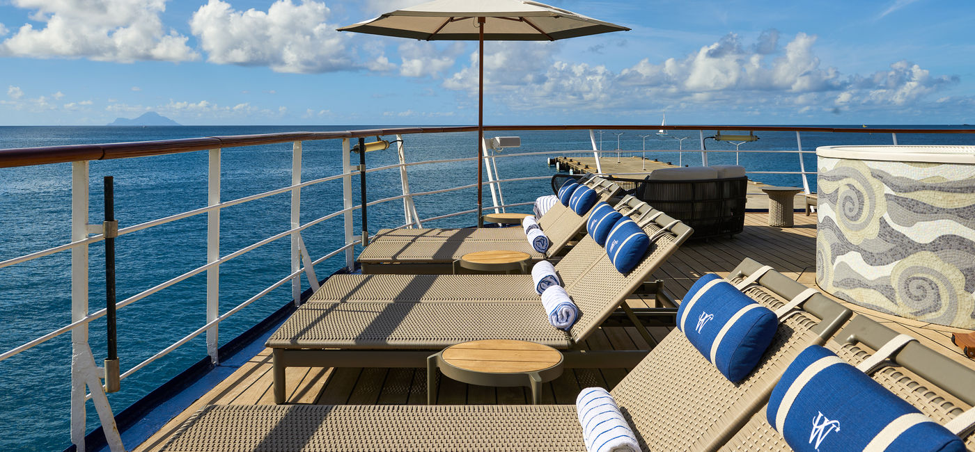 Image: The newly refreshed deck on Wind Surf (Photo Credit: Windstar Cruises)