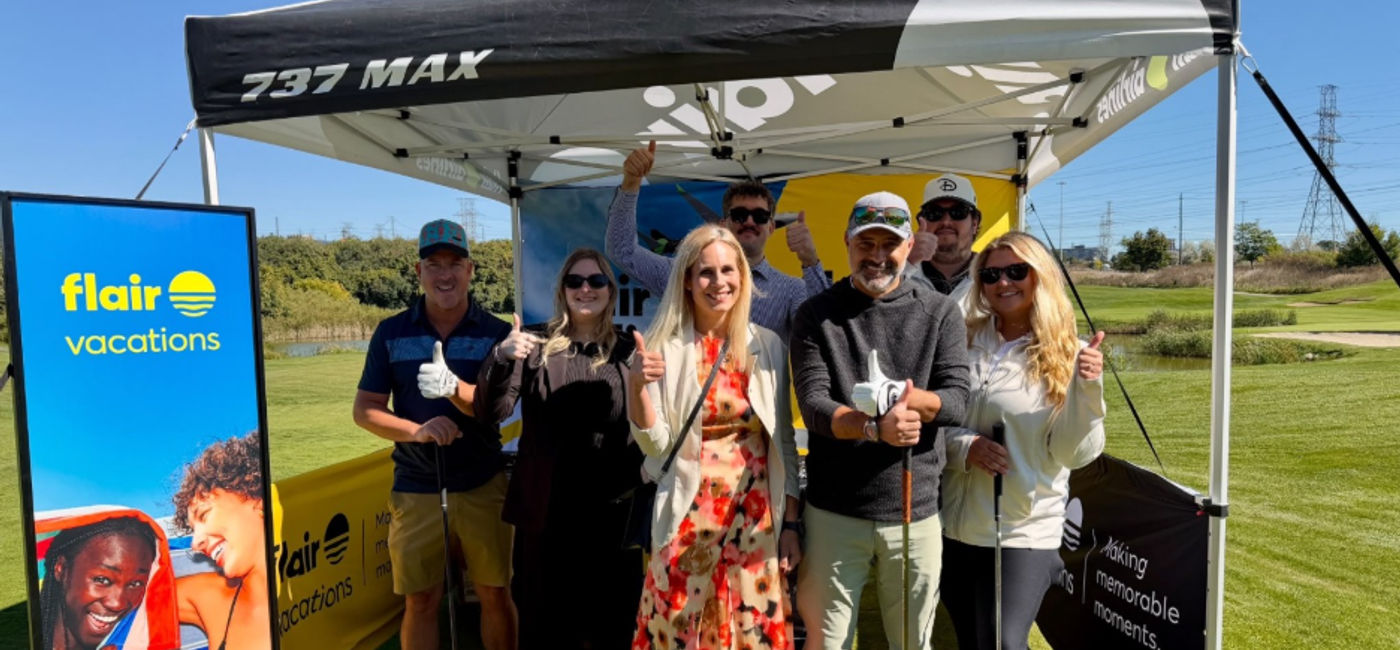 Image: Flair supports Driving For Change as a sponsor of its fourth Annual Charity Golf Tournament (Photo Credit: Flair Airlines)