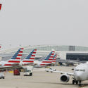 American Airlines, parked airplanes, airplanes
