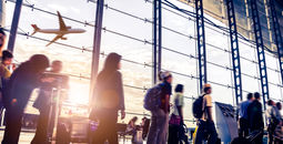Passengers in an airport