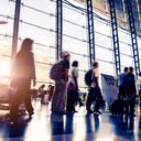 Passengers in an airport
