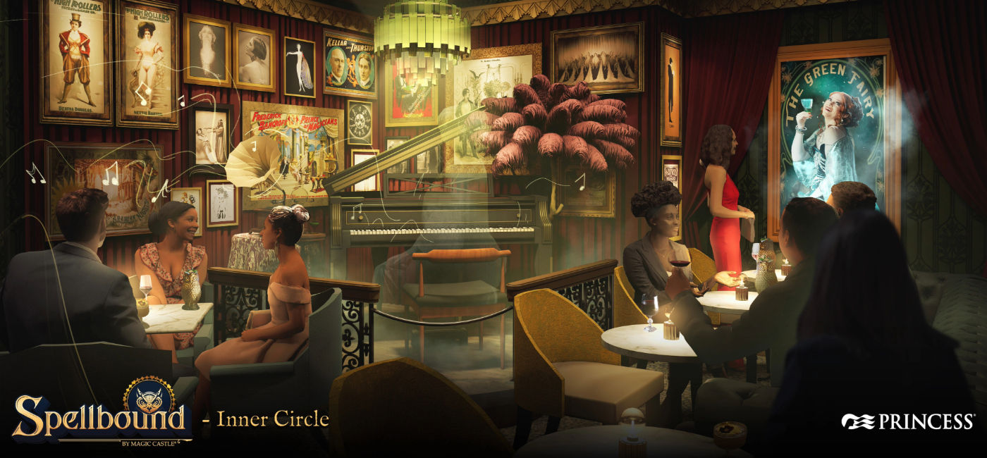 Image: A rendering of the Star Princess's newly reimagined Spellbound by Magic Castle venue. (Photo Credit: Princess Cruises)