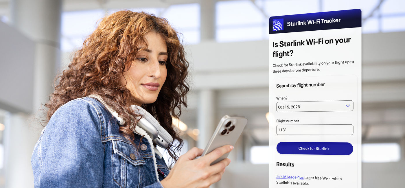 Image: United Airlines rolls out new Starlink Tracker. (Photo Credit: United Airlines)
