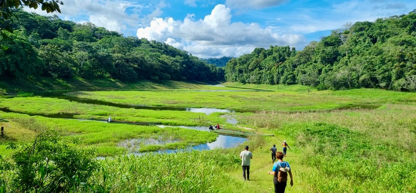 Image: Trekking near the remote village of Quebrada Ancha, Panama. (Photo Credit: Theresa Storm)