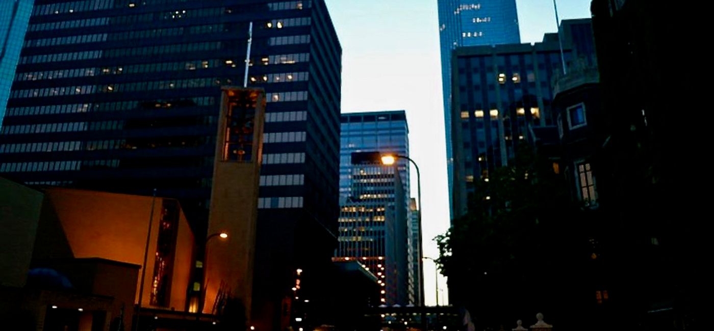 Image: PHOTO: Minneapolis, Minnesota at dusk. (Photo courtesy of Emily Krause)