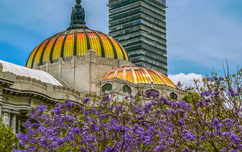 Mexico City Palacio de Bellas Artes and Torre Latinoamericana