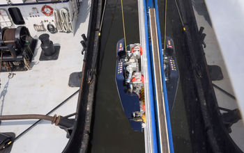 The Jotun HullSkater cleaning Carnival Pride