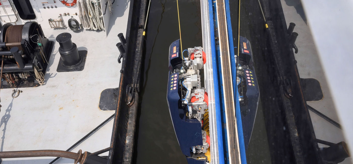 Image: The Jotun HullSkater cleaning Carnival Pride (Photo Credit: Carnival Cruise Line)