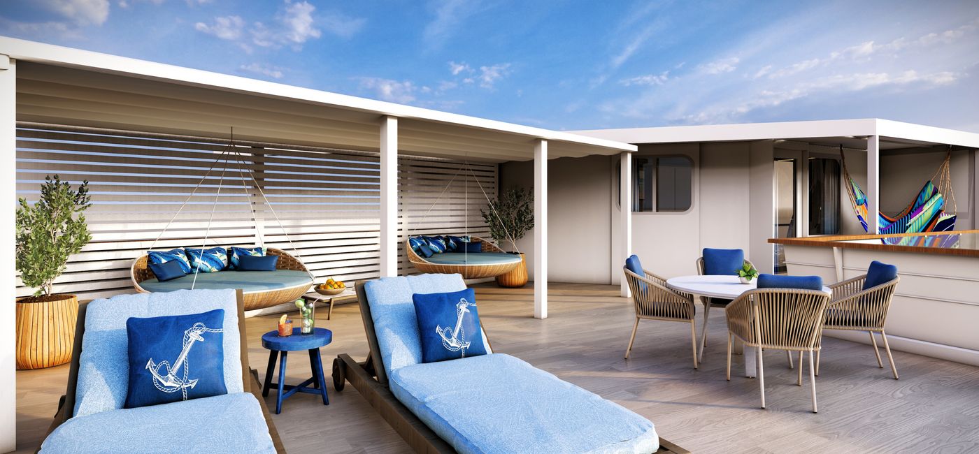 Image: A rendering of one of the new bridge wing ships aboard Beachcomber (Photo Credit: Margaritaville at Sea)