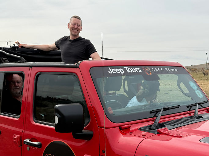 The author enjoying a Jeep Tour The author enjoying a Jeep Tour