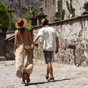 Couple on a walk in Baja California Sur