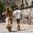 Couple on a walk in Baja California Sur