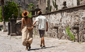 Couple on a walk in Baja California Sur