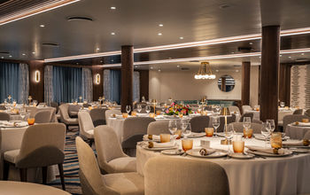 The newly refreshed Amphora restaurant aboard Wind Star