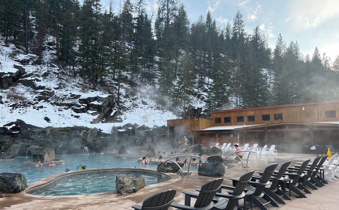 The natural hot springs pools at Quinn's Hot Springs Resort Quinn's Hot Springs Resort, hot springs, Montana