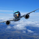 Embraer E195-E2 mid-flight