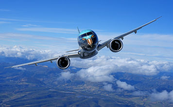 Embraer E195-E2 mid-flight
