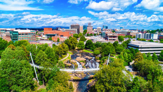 Falls Park in Greenville, South Carolina Falls Park in Greenville, South Carolina