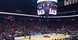 An NBA game inside American Airlines Arena in Downtown Miami, FTX Arena