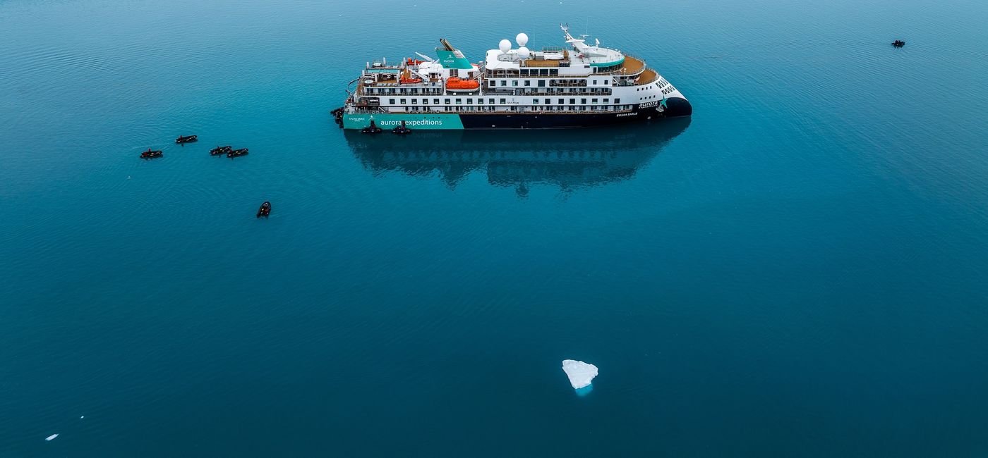 Image: An Aurora Expeditions’ ship in Antarctica (Source: Aurora Expeditions)