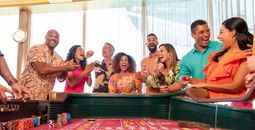 Casino gaming aboard a Carnival Cruise Lines ship. 