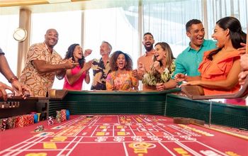Casino gaming aboard a Carnival Cruise Lines ship. 