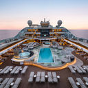 Pool deck of Oceania Allura