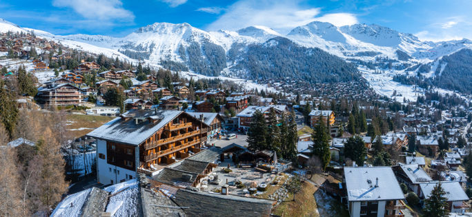 The Alpine village of Verbier, Switzerland, during the winter ski season. The Alpine village of Verbier, Switzerland, during the winter ski season.