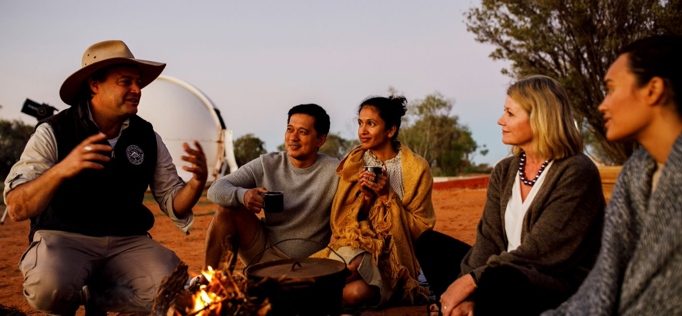 Image: A tour group at the Australia Earth Sanctuary in Alice Springs, Australia. (Photo Credit: TTC Tour Brands)