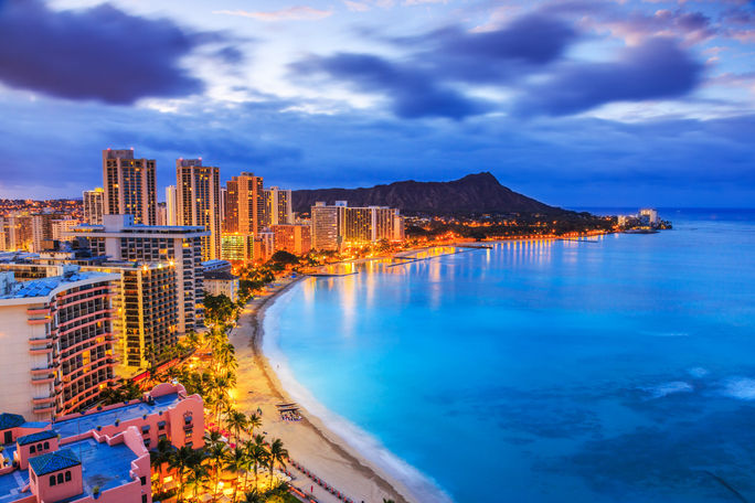 Waikiki Beach, Honolulu, Hawaii. Waikiki Beach, Honolulu, Hawaii.