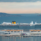 The Costa Smeralda sailing outside of Marseille, France.