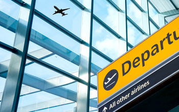Adobe Stock / London, Heathrow airport, airports, departures sign, airplane