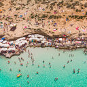 The popular Blue Lagoon tourist spot in Malta.