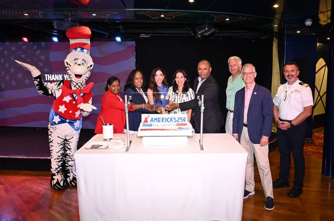 Carnival Cruise Line leaders, port partners and city officials gathered to celebrate America's 250th anniversary in Baltimore on June 28, 2026.