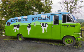 Ben and Jerry's ice cream delivery truck in Vermont